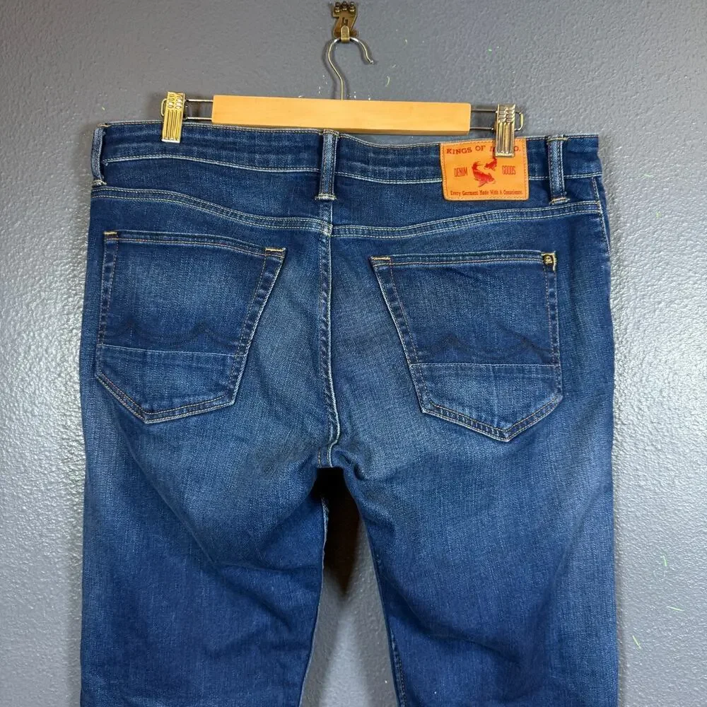 Kings of Indigo 34/32 men’s blue denim jeans K. O. I. CHARLES - MID RISE SLIM
